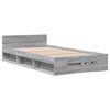 vidaXL Bedframe met lade bewerkt hout grijs sonoma eiken 90x200 cm