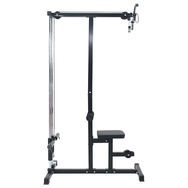 vidaXL Lat pulldown machine Zwart 110 x 70 x 187 cm Poedergecoat staal