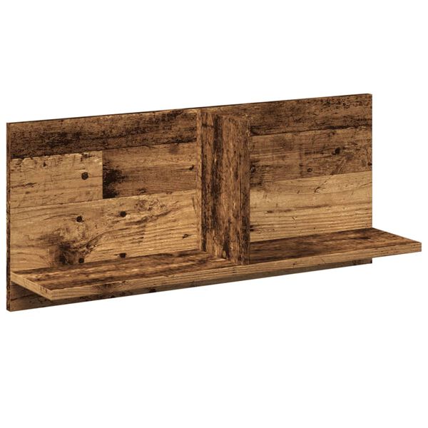 vidaXL Wandkast 70x16,5x30 cm bewerkt hout oud houtkleurig