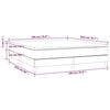 vidaXL Boxspring met matras stof donkerbruin 180x200 cm