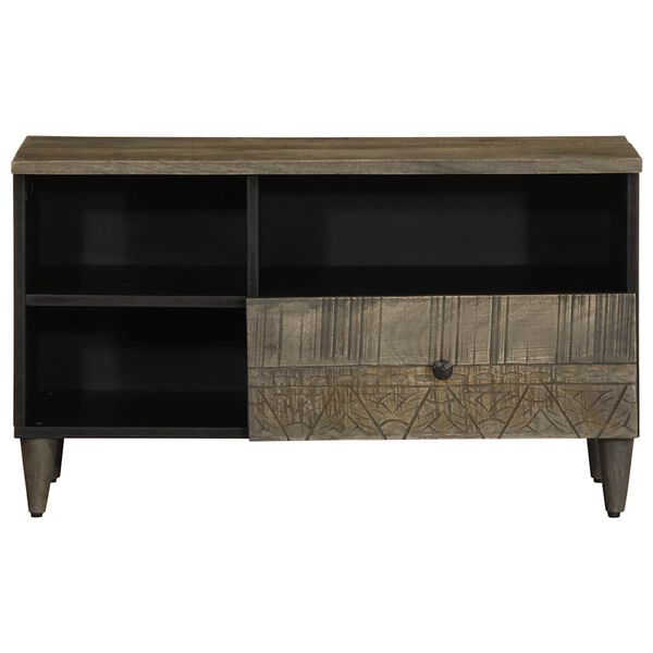 vidaXL Tv-meubel 80x33x46 cm massief mangohout zwart