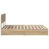 vidaXL Opslag bed met lade Sonoma Eiken 140 x 190 cm Bewerkt hout