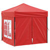 vidaXL Partytent inklapbaar met zijwanden 2x2 m rood