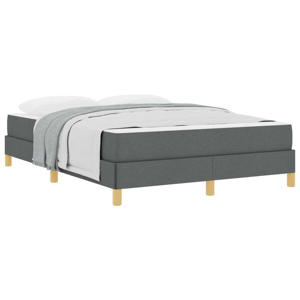 vidaXL Boxspringbed met matras Donkergrijs 160 x 200 cm Stof