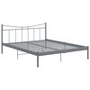 vidaXL Bedframe metaal grijs 160x200 cm