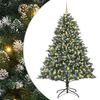 vidaXL Kunstkerstboom met 300 LED Groen 210 cm PVC en Plastic en Staal