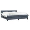 vidaXL Boxspring met matras fluweel donkergrijs 180x210 cm