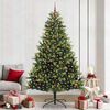 vidaXL Kunstkerstboom met scharnier 300 LEDs Groen 240 cm PVC en PE