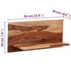 vidaXL Wandschappen 2 st 58x26x20 cm massief acaciahout