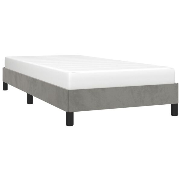 vidaXL Bedframe zonder matras 90x200 cm fluweel lichtgrijs