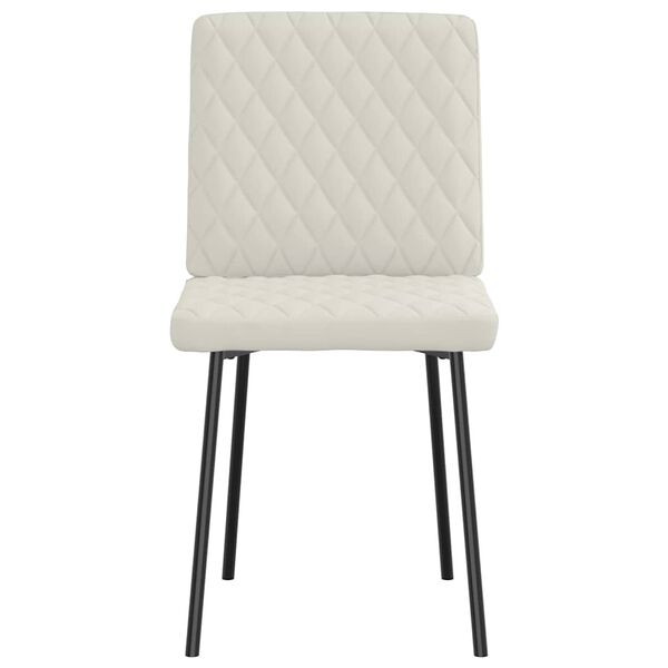 vidaXL Eetkamerstoelen 4 st fluweel cr&egrave;mekleurig