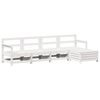 vidaXL 5-delige Loungeset massief grenenhout wit