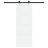 vidaXL Schuifdeur 73,5 x 198,5 cm Bewerkt hout Wit en zwart