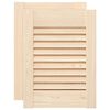 vidaXL Kastdeuren met lamellen 2 st 39,5x29,5 cm massief grenenhout