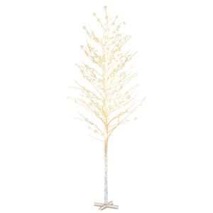 vidaXL Berkenboom LED 672 LED's warmwit 400 cm wit