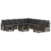 vidaXL Tuinbankenset 12 st Grijs en Donkergrijs poly rattan