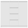 vidaXL Dressoir met lades 100,5x35x98,5 cm spaanplaat wit