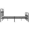 vidaXL Bedframe met hoofd- en voeteneinde metaal zwart 137x190 cm