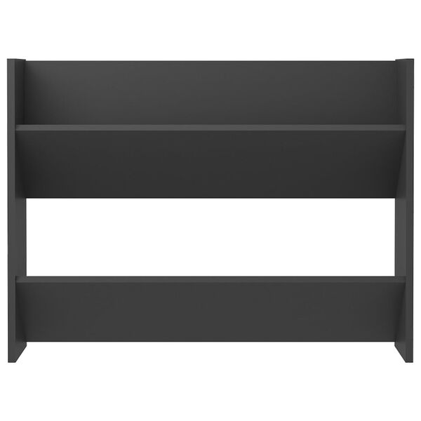 vidaXL Wandschoenenkast 80x18x60 cm spaanplaat grijs