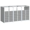 vidaXL Containerberging voor 3 containers 216x81x115 cm staal grijs
