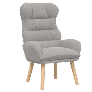 vidaXL Fauteuil Lichtgrijs 69 x 74 x 93 cm Sherpa Stof