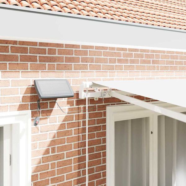 vidaXL Inklapbaar Zonnescherm Wit 350 x 250 cm Stof en Staal