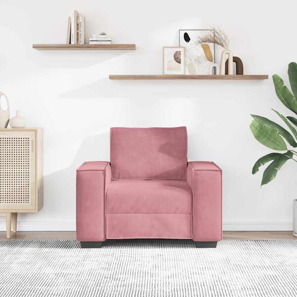 vidaXL Sofastoel Roze 100x78x84 cm Fluweel