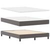 vidaXL Boxspringbed met matras Grijs 160 x 200 cm Kunstleer