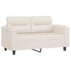 vidaXL 3-delige Loungeset met kussens microvezelstof beige