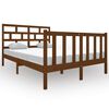 vidaXL Bedframe massief grenenhout honingbruin 140x190 cm