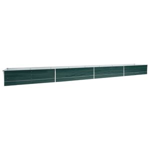 vidaXL Plantenbak verhoogd 600x80x45 cm gegalvaniseerd staal groen