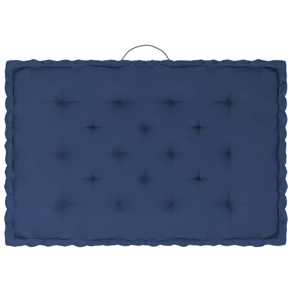 vidaXL Palletvloerkussens 4 st katoen licht marineblauw