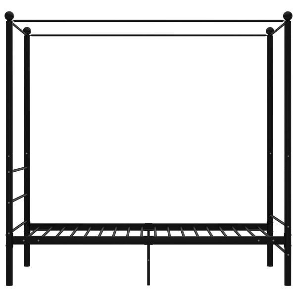 vidaXL Hemelbedframe metaal zwart 100x200 cm