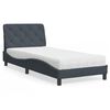vidaXL Bed met matras fluweel donkergrijs 90x190 cm