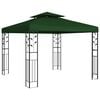 vidaXL Paviljoen 3 x 3 x 2,68 m Groen Polyester en staal
