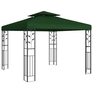 vidaXL Paviljoen 3 x 3 x 2,68 m Groen Polyester en staal
