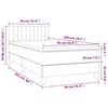 vidaXL Boxspring met matras en LED fluweel donkergroen 90x200 cm