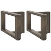 vidaXL Salontafelpoten 2 st T-vormig 40x25x(30-31) cm staal naturel