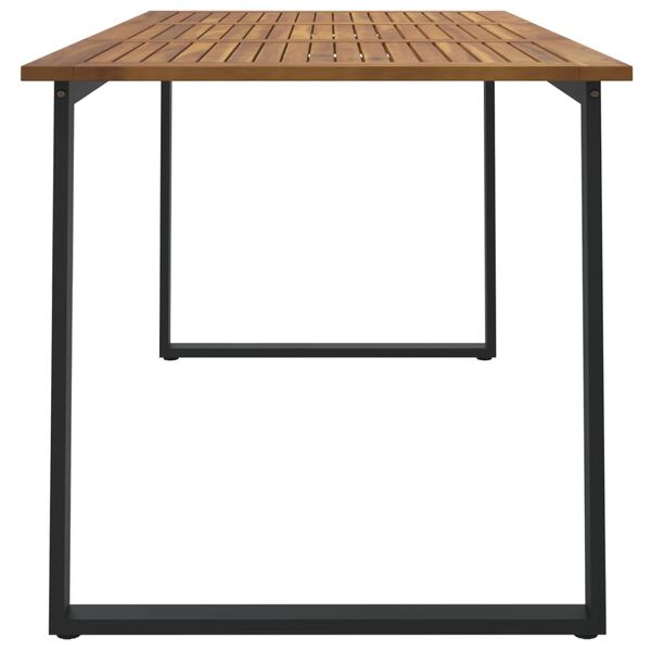 vidaXL Tuintafel met U-vormige poten 140x80x75 cm massief acaciahout