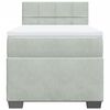 vidaXL Boxspring met matras fluweel lichtgrijs 90x190 cm