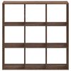 vidaXL Boekenkast 102x32x102 cm bewerkt hout bruin eikenkleur