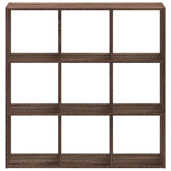 vidaXL Boekenkast 102x32x102 cm bewerkt hout bruin eikenkleur