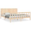 vidaXL Bedframe met hoofdbord massief hout