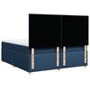 vidaXL Boxspring met matras stof blauw 200x200 cm