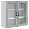 vidaXL Wandglas cabinet PORTO Grijs Sonoma 80 x 31 x 80 cm