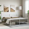 vidaXL Bedframe met hoofd- en voeteneinde metaal wit 200x200 cm