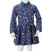 Kinderjurk met lange mouwen 116 marineblauw