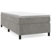 vidaXL Boxspring bed 90x200 cm fluweel lichtgrijs