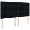 vidaXL Ottoman bed met matras en LED's 180x200cm stof zwart
