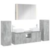 vidaXL Badkamermeubelset 6 st Betongrijs Bewerkt hout en glas